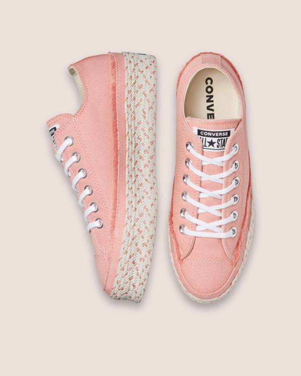 Converse Chuck Taylor All Star Espadrille Platform Låga Sneakers Rosa | CV-520RBF