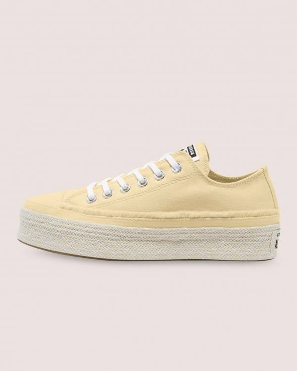 Converse Chuck Taylor All Star Espadrille Platform Låga Sneakers Beige | CV-684EQO