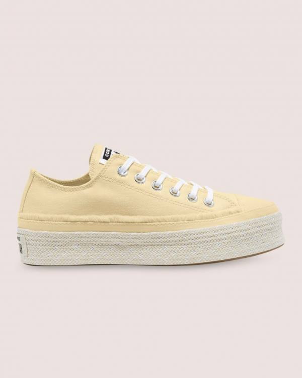 Converse Chuck Taylor All Star Espadrille Platform Låga Sneakers Beige | CV-684EQO