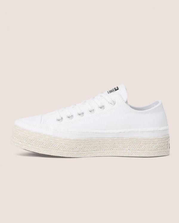 Converse Chuck Taylor All Star Espadrille Platform Låga Sneakers Vita | CV-720CSQ