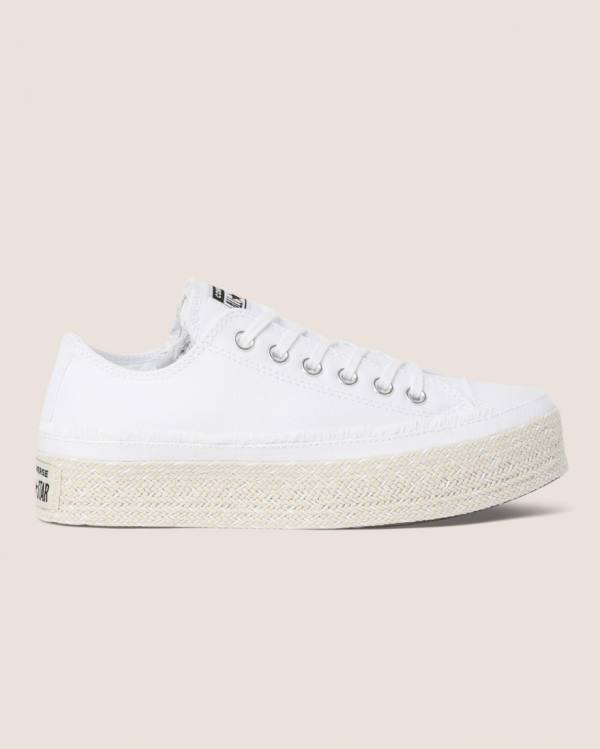 Converse Chuck Taylor All Star Espadrille Platform Låga Sneakers Vita | CV-720CSQ