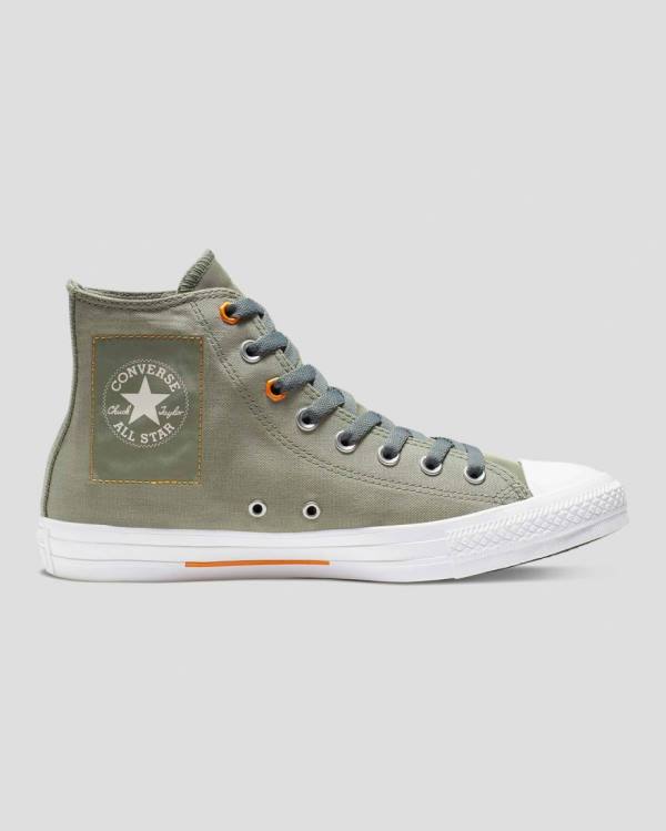 Converse Chuck Taylor All Star Flight School Höga Sneakers Gröna | CV-160BCX