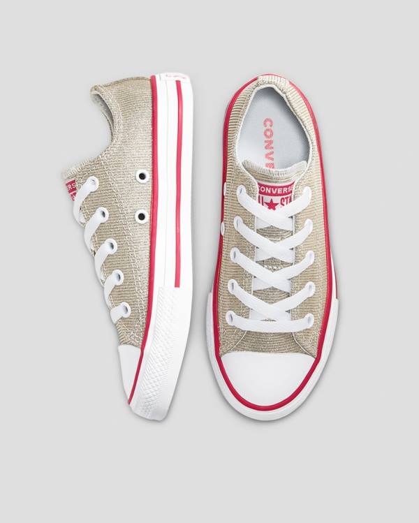 Converse Chuck Taylor All Star Glitter Textil Låga Sneakers Bruna | CV-254WYD