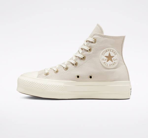 Converse Chuck Taylor All Star Lift Platform Golden Elements Höga Sneakers Bruna Ljusguld | CV-241ARE