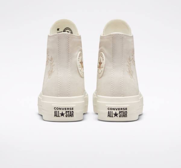 Converse Chuck Taylor All Star Lift Platform Golden Elements Höga Sneakers Bruna Ljusguld | CV-241ARE