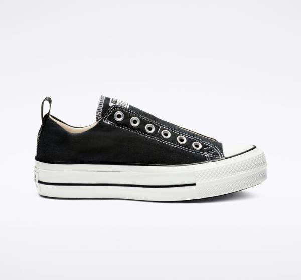 Converse Chuck Taylor All Star Lift Platform Slip Låga Sneakers Svarta Vita | CV-480JFU