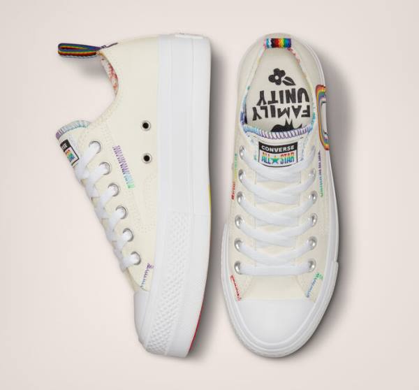 Converse Chuck Taylor All Star Lift Platform Pride Låga Sneakers Röda | CV-524DFK