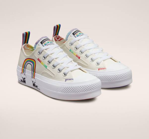 Converse Chuck Taylor All Star Lift Platform Pride Låga Sneakers Röda | CV-524DFK