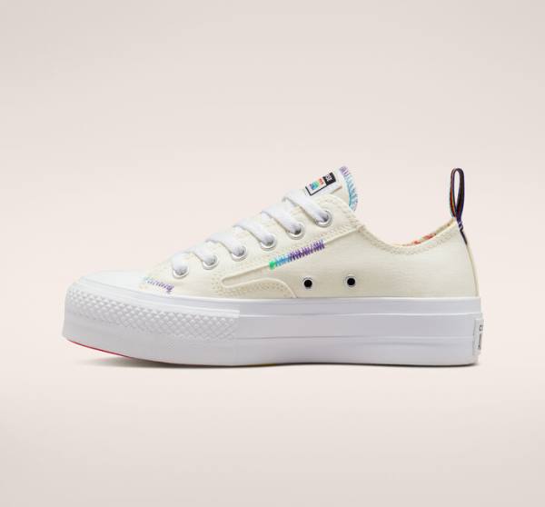 Converse Chuck Taylor All Star Lift Platform Pride Låga Sneakers Röda | CV-753THI