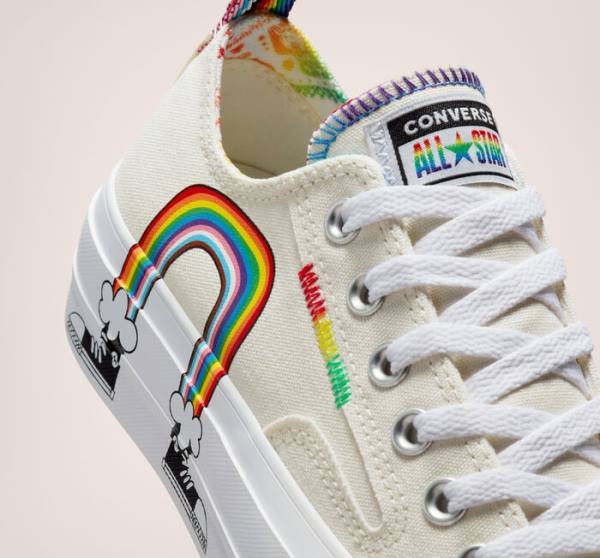 Converse Chuck Taylor All Star Lift Platform Pride Låga Sneakers Röda | CV-753THI