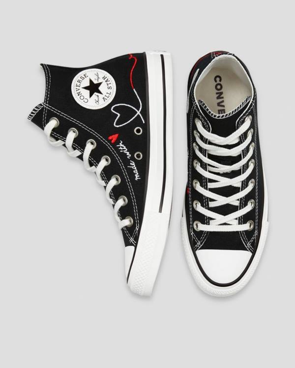 Converse Chuck Taylor All Star Love Thread Höga Sneakers Svarta | CV-149HTK