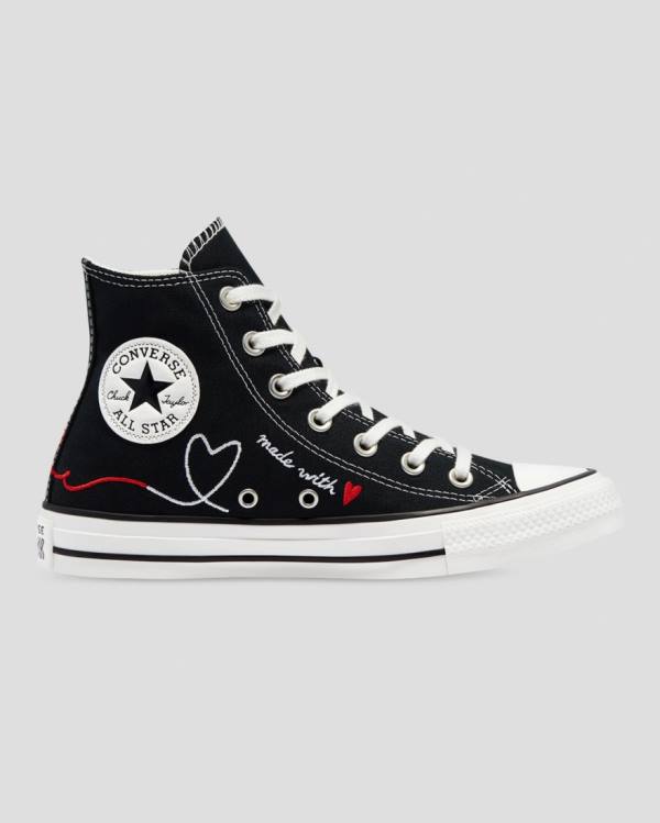 Converse Chuck Taylor All Star Love Thread Höga Sneakers Svarta | CV-149HTK