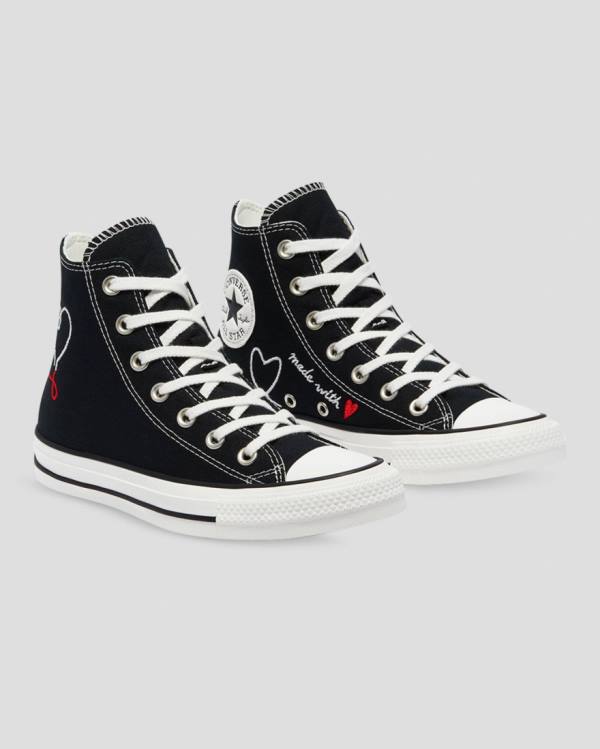 Converse Chuck Taylor All Star Love Thread Höga Sneakers Svarta | CV-432IRL