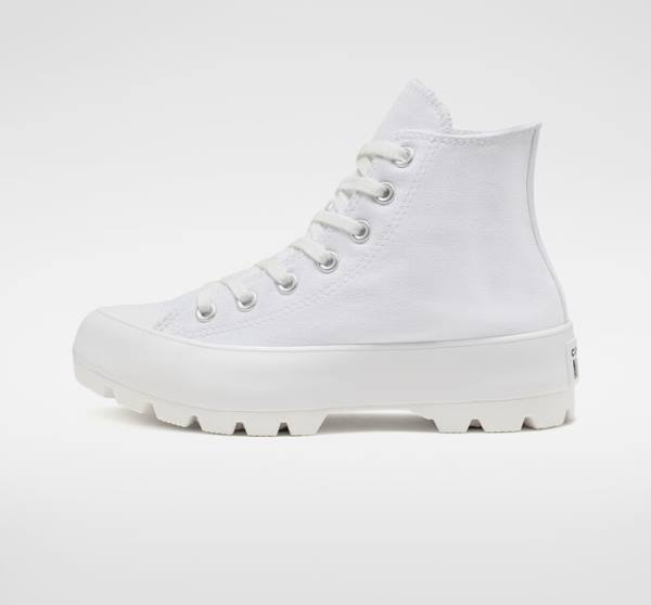 Converse Chuck Taylor All Star Lugged Höga Sneakers Vita Svarta Vita | CV-152ZQL