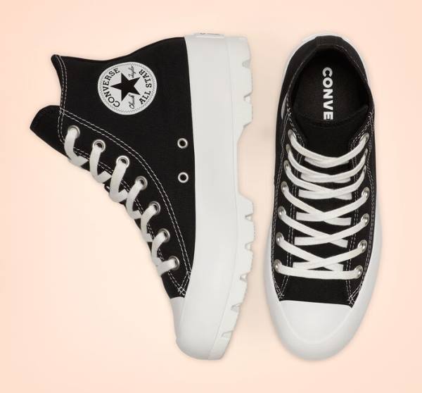 Converse Chuck Taylor All Star Lugged Höga Sneakers Svarta Vita | CV-507NXM