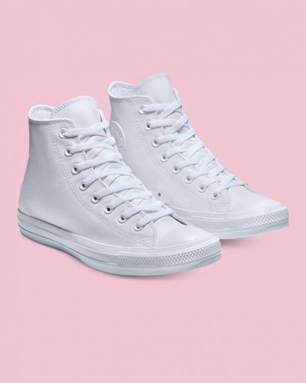 Converse Chuck Taylor All Star Läder Höga Sneakers Vita | CV-310MTK