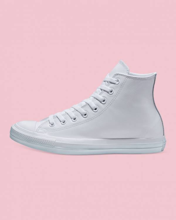 Converse Chuck Taylor All Star Läder Höga Sneakers Vita | CV-310MTK