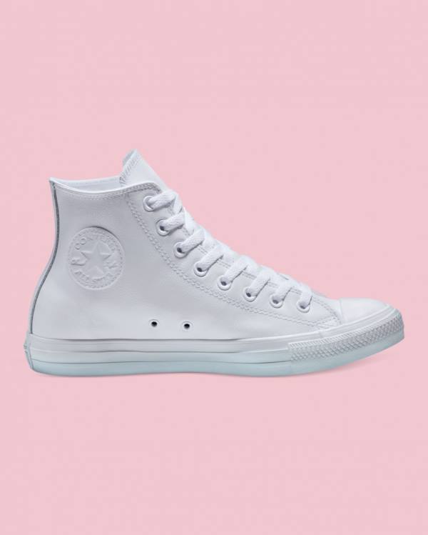 Converse Chuck Taylor All Star Läder Höga Sneakers Vita | CV-310MTK