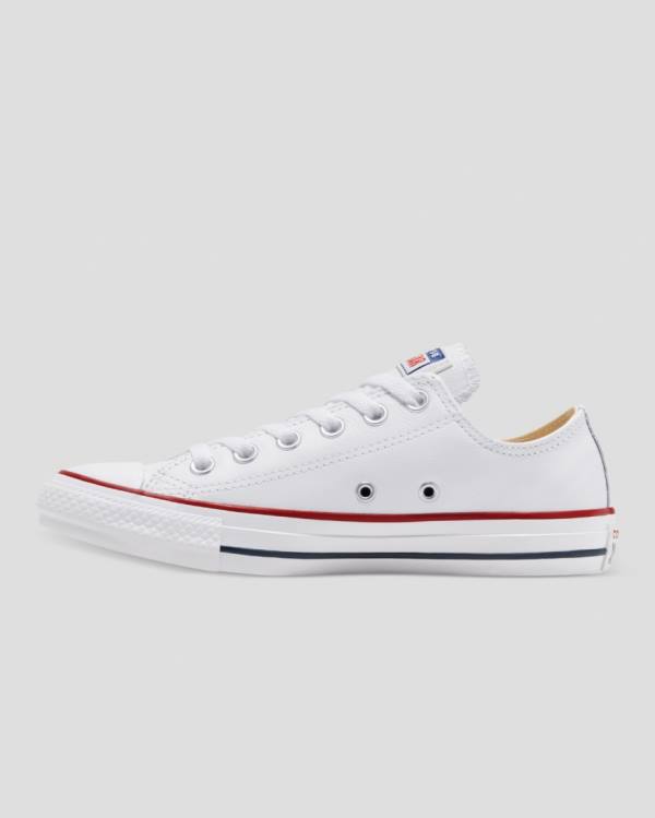 Converse Chuck Taylor All Star Läder Låga Sneakers Vita | CV-325FLN