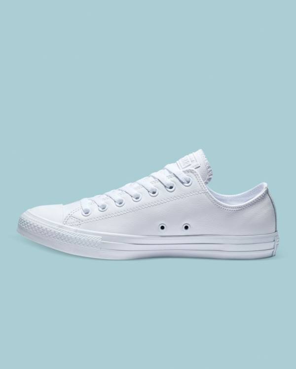 Converse Chuck Taylor All Star Läder Låga Sneakers Vita | CV-359GMA