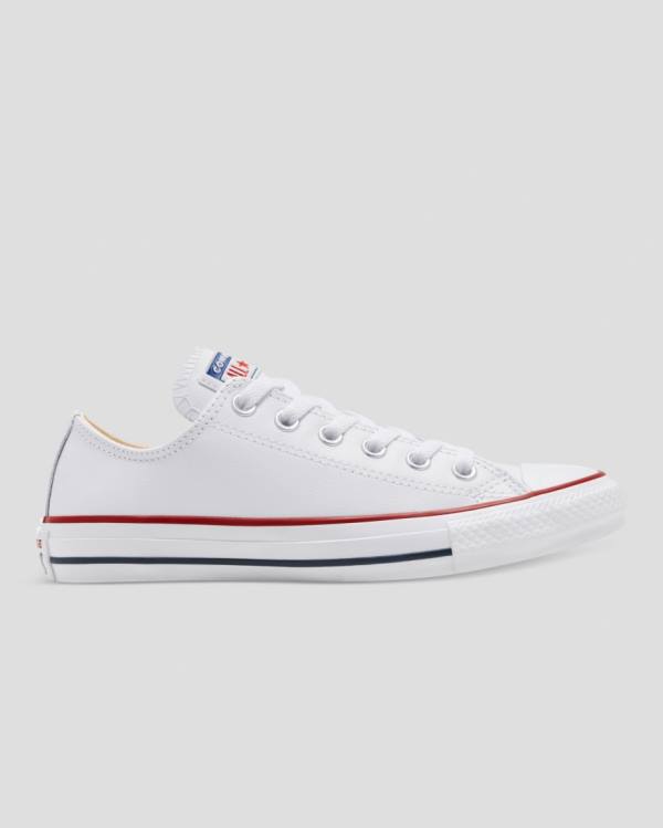 Converse Chuck Taylor All Star Läder Låga Sneakers Vita | CV-927DEN