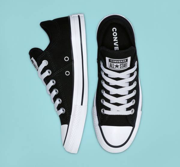 Converse Chuck Taylor All Star Madison Låga Sneakers Svarta Vita | CV-698JQR