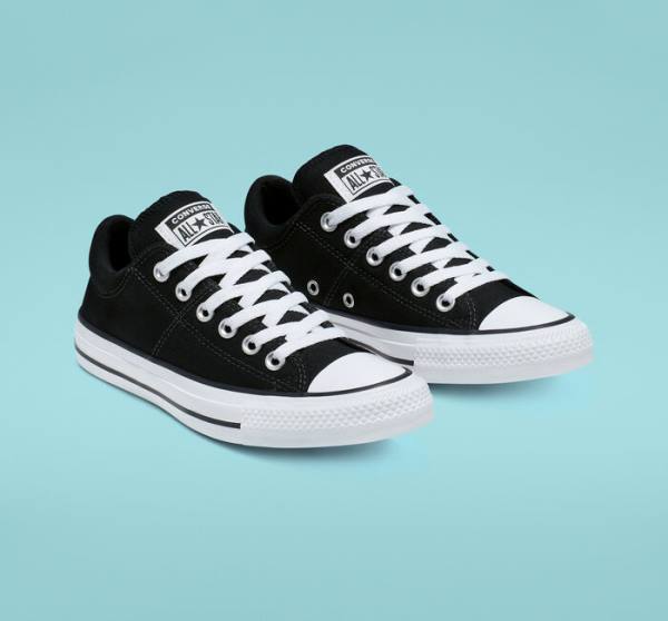 Converse Chuck Taylor All Star Madison Låga Sneakers Svarta Vita | CV-698JQR