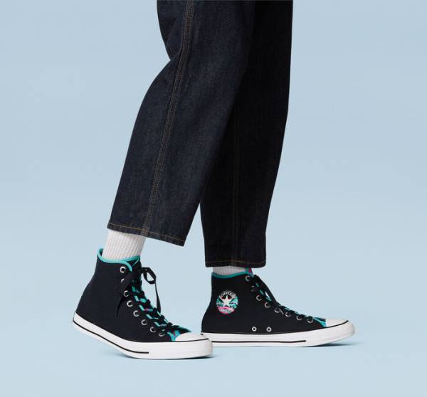 Converse Chuck Taylor All Star Marbled Höga Sneakers Svarta Olika Färger Vita | CV-157QKF