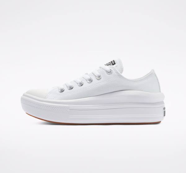 Converse Chuck Taylor All Star Move Platform Låga Sneakers Vita Vita Vita | CV-480OUC