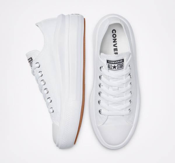 Converse Chuck Taylor All Star Move Platform Låga Sneakers Vita Vita Vita | CV-480OUC