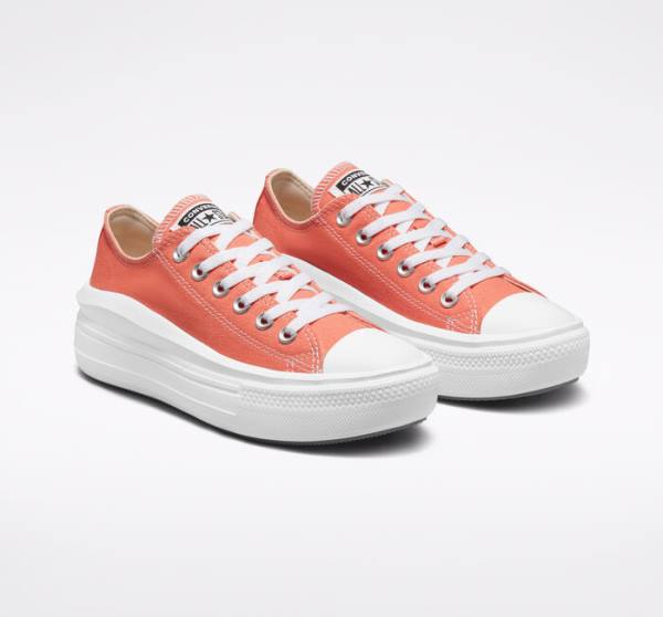 Converse Chuck Taylor All Star Move Platform Seasonal Color Låga Sneakers Vita Vita | CV-795DQO