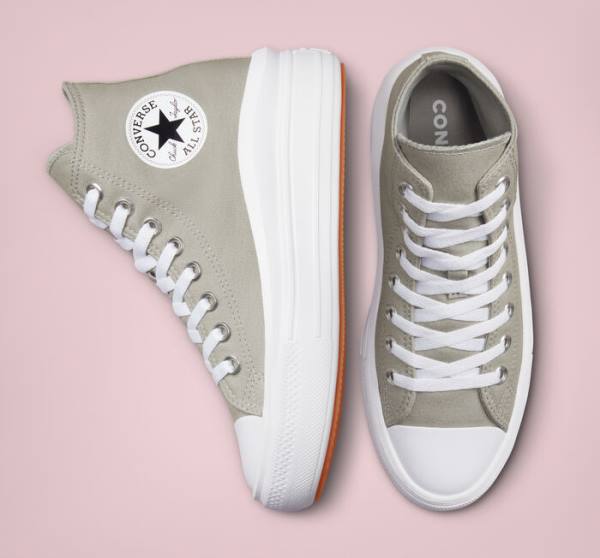 Converse Chuck Taylor All Star Move Platform Seasonal Color Höga Sneakers Olivgröna Vita Vita | CV-960AZL