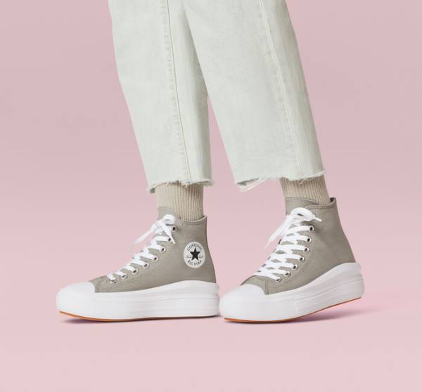 Converse Chuck Taylor All Star Move Platform Seasonal Color Höga Sneakers Olivgröna Vita Vita | CV-960AZL