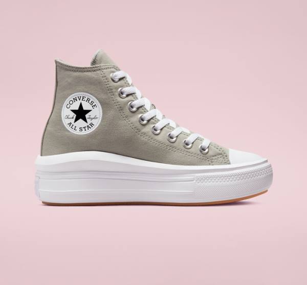 Converse Chuck Taylor All Star Move Platform Seasonal Color Höga Sneakers Olivgröna Vita Vita | CV-960AZL