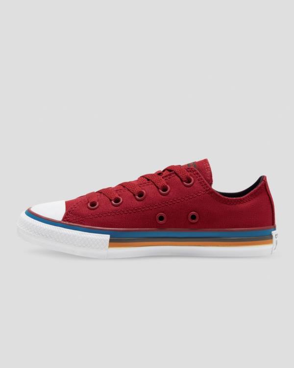 Converse Chuck Taylor All Star Multi Stripe Låga Sneakers Röda | CV-056MWR