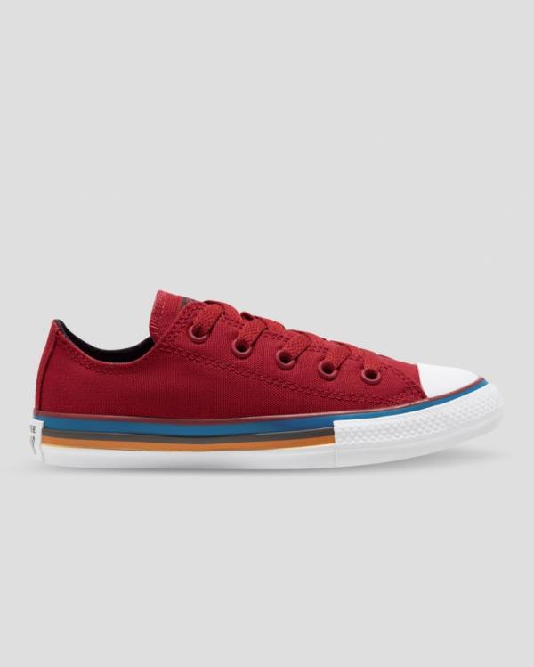 Converse Chuck Taylor All Star Multi Stripe Låga Sneakers Röda | CV-056MWR