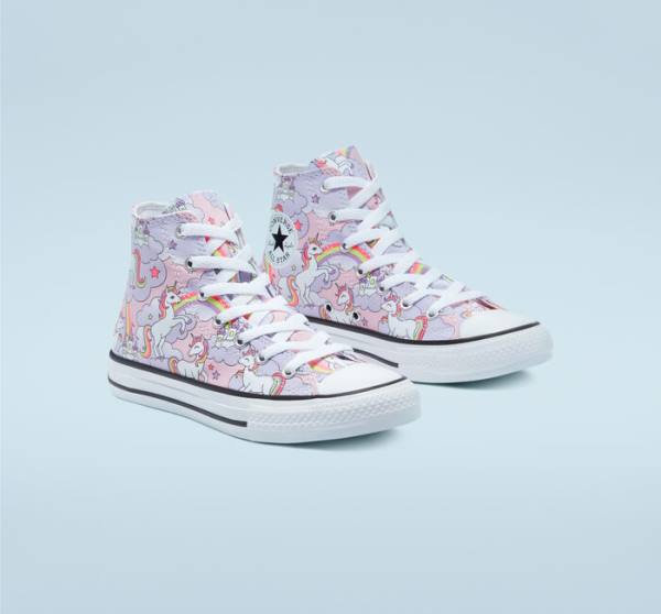 Converse Chuck Taylor All Star Neon Unicorn Höga Sneakers Rosa Olika Färger Vita | CV-285MKY