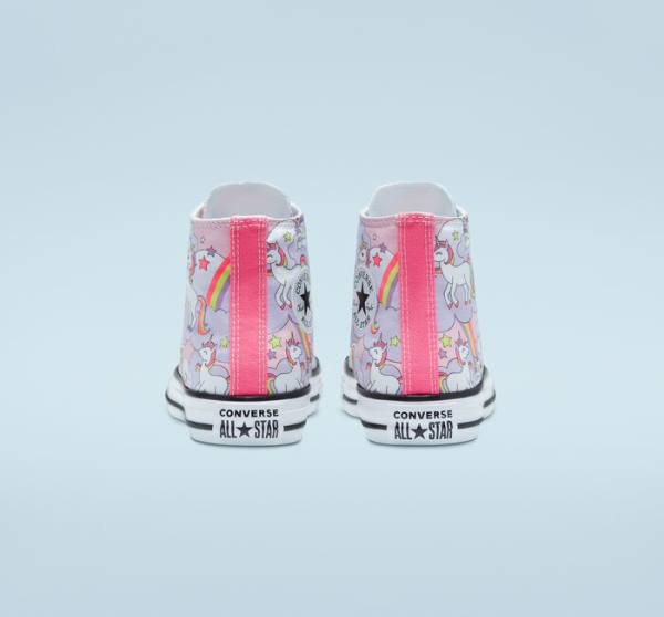 Converse Chuck Taylor All Star Neon Unicorn Höga Sneakers Rosa Olika Färger Vita | CV-285MKY