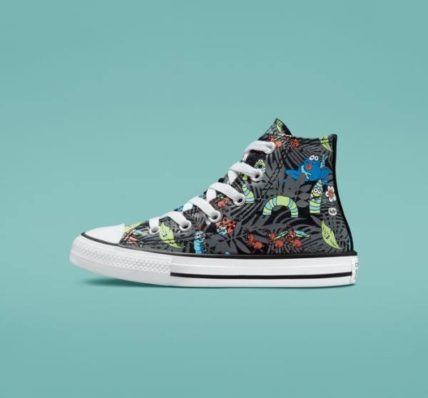 Converse Chuck Taylor All Star Plants Höga Sneakers Svarta Ljusgröna Vita | CV-482NKZ