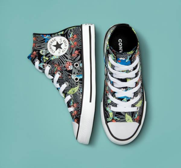 Converse Chuck Taylor All Star Plants Höga Sneakers Svarta Ljusgröna Vita | CV-482NKZ