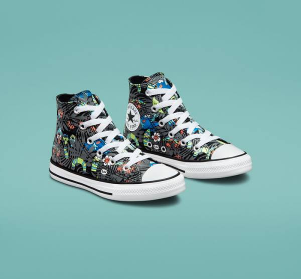 Converse Chuck Taylor All Star Plants Höga Sneakers Svarta Ljusgröna Vita | CV-482NKZ