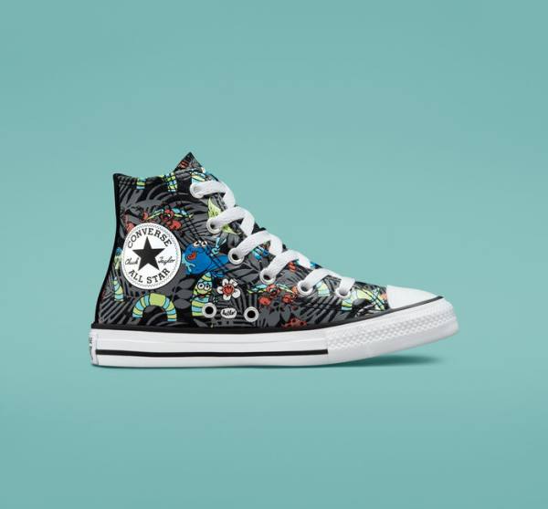 Converse Chuck Taylor All Star Plants Höga Sneakers Svarta Ljusgröna Vita | CV-482NKZ