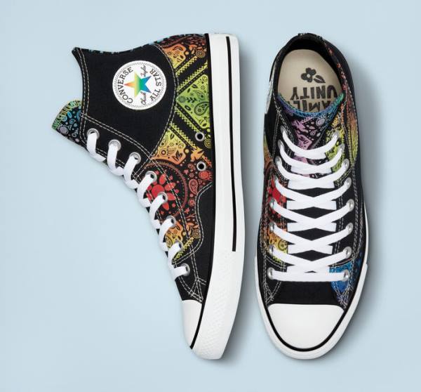 Converse Chuck Taylor All Star Pride Höga Sneakers Svarta Röda | CV-297UIY