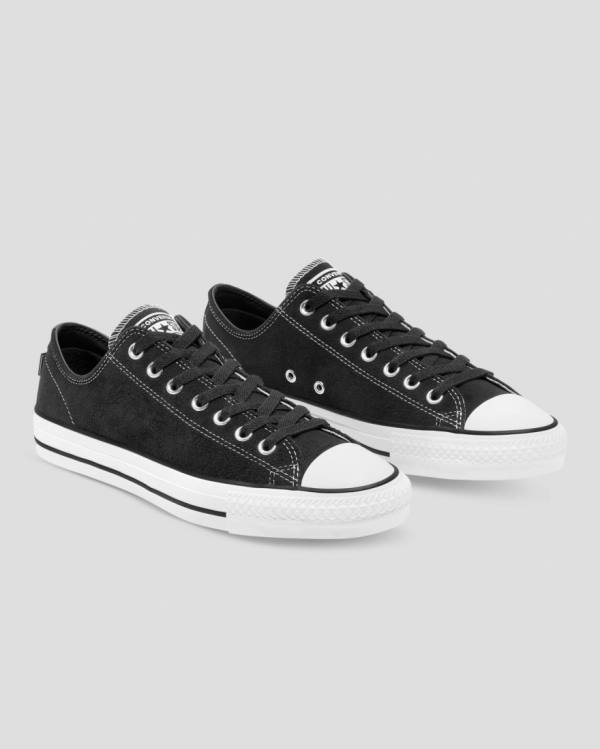 Converse Chuck Taylor All Star Pro Mocka Låga Sneakers Svarta | CV-367OHZ