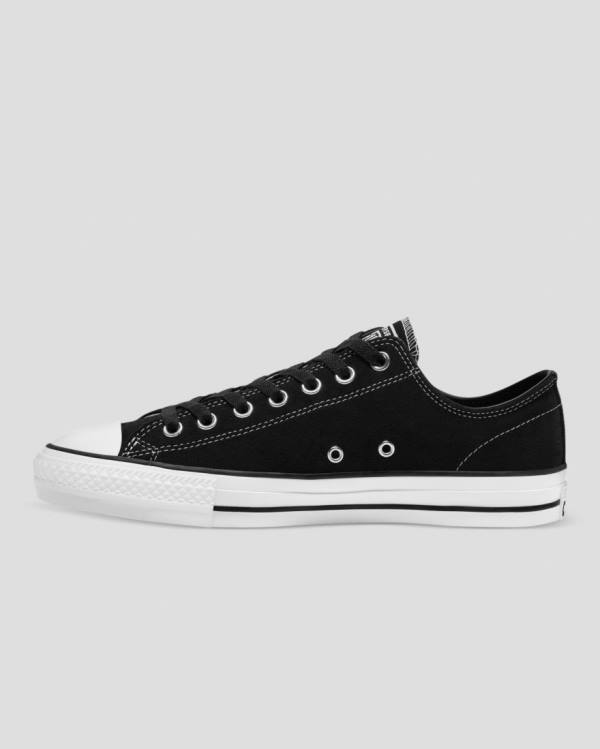 Converse Chuck Taylor All Star Pro Mocka Låga Sneakers Svarta | CV-367OHZ