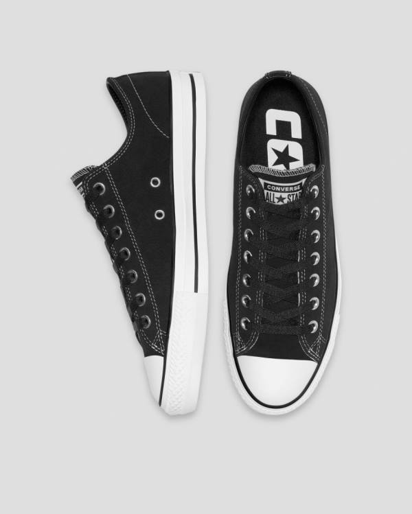 Converse Chuck Taylor All Star Pro Mocka Låga Sneakers Svarta | CV-367OHZ