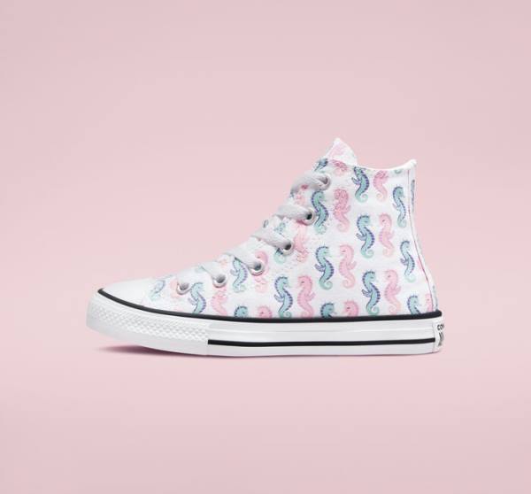 Converse Chuck Taylor All Star Seahorses Höga Sneakers Vita Rosa Ljus | CV-325QYA