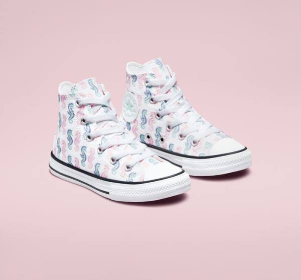 Converse Chuck Taylor All Star Seahorses Höga Sneakers Vita Rosa Ljus | CV-325QYA