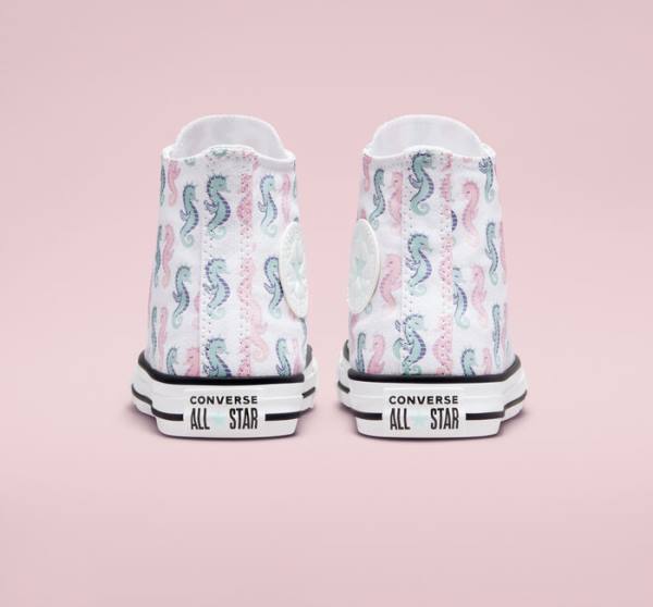 Converse Chuck Taylor All Star Seahorses Höga Sneakers Vita Rosa Ljus | CV-325QYA