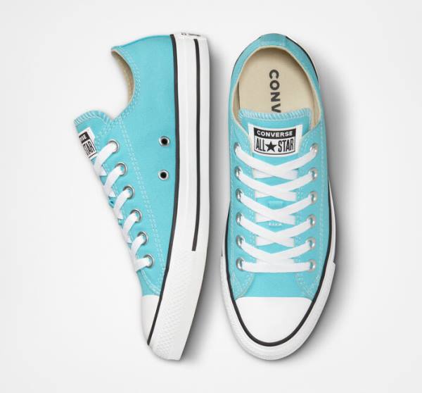 Converse Chuck Taylor All Star Seasonal Color Låga Sneakers Blå Vita Svarta | CV-346KWG